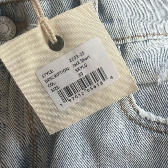 SER.O.YA JACK VINTAGE STRAIGHT DENIM SHORTS NEW SIZE 30 - Picture 6 of 7